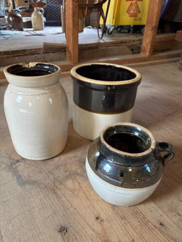 Vintage Stoneware Crocks and Jug