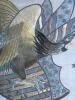 Framed Embroidered Patriotic Eagle Textile - 10