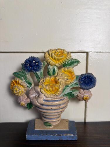 Cast Iron Floral Bouquet Doorstop