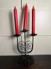 Wrought Iron Scrollwork Three-Arm Candelabrum
