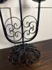 Wrought Iron Scrollwork Three-Arm Candelabrum - 2