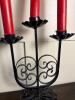 Wrought Iron Scrollwork Three-Arm Candelabrum - 3
