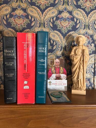 Saint Jude Thaddeus Figure And Bibles
