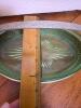 Green Uranium Glass Divided Relish Dish - 5