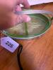 Green Uranium Glass Divided Relish Dish - 6