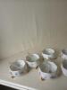 Porcelain Footed Open Salts with Mother-of-Pearl Spoons - 2