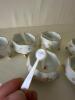 Porcelain Footed Open Salts with Mother-of-Pearl Spoons - 7