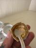 Porcelain Footed Open Salts with Mother-of-Pearl Spoons - 10