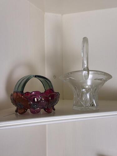 Pressed Glass Baskets Including Westmoreland "Pansy"