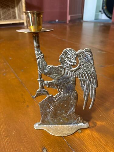 Brass Angel-Style Candle Holder Made in India