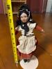 Cloth Doll in Folk Costume with Bonnet and Apron - 2