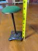 Antique Hat Stand With Green Felt Top and Cast Iron Base - 2
