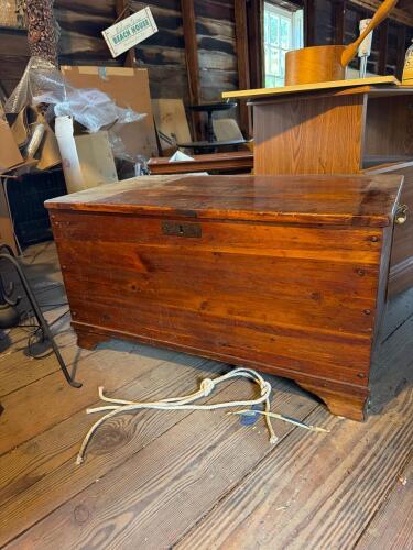 Cedar Storage Chest With Brass Hinges