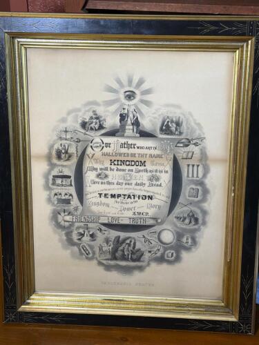32X26" Odd Fellows Framed Emblematic Prayer