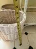 White Wicker Stand with Waste Basket - 6