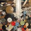 HUGE Assortment of Buttons & Yarn in Glass Jar - 4