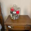 HUGE Assortment of Buttons & Yarn in Glass Jar - 8