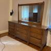 Large Wooden Drexel Dresser with Mirror