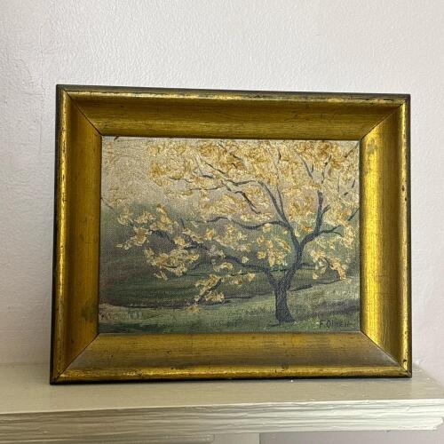 Framed Landscape Art in Impressionist Style, 10"x8"