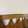 MCM Wood Headboard with Brass Detail - 4