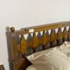 MCM Wood Headboard with Brass Detail - 8