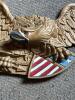 Painted Cast Metal American Eagle Wall Plaque - 2