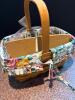 Longaberger Handwoven Divided Basket With Floral Liner - 3