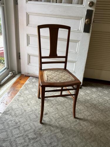 Antique Side Chair with Tapestry Seat