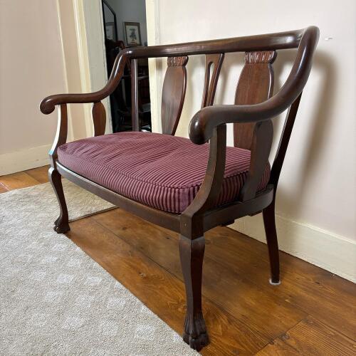 Vintage Wooden Settee