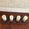 Partylite Remote-Control LED Pillar Candles with Black Metal Holder - 2