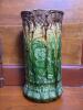 Majolica-Style Green Glazed Ceramic Jardiniere - 2