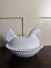 Milk Glass Hen on Nest Covered Dish