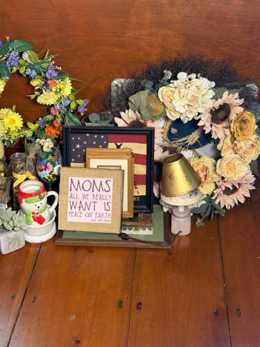 Large Assorted Home Decor Items: Primitive Decor and More