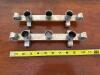 Pair of Mid-Century Modern Style Metal Triple Candle Holders - 2