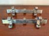 Pair of Mid-Century Modern Style Metal Triple Candle Holders - 3