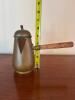 Brass and Wood Coffee Pot with Hinged Lid - 2