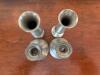 Assorted Pewter Candlesticks and Vases, Weighted - 3
