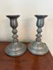 Assorted Pewter Candlesticks and Vases, Weighted - 8