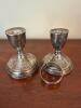 Sterling Weighted Candle Holders and Napkin Ring