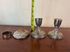 Sterling Weighted Candle Holders and Napkin Ring - 2