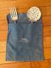 Pair of Sterling Silver Serving Fork and Pierced Spoon - 2