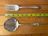 Pair of Sterling Silver Serving Fork and Pierced Spoon - 3