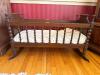 Antique-Style Wooden Rocking Cradle - 2