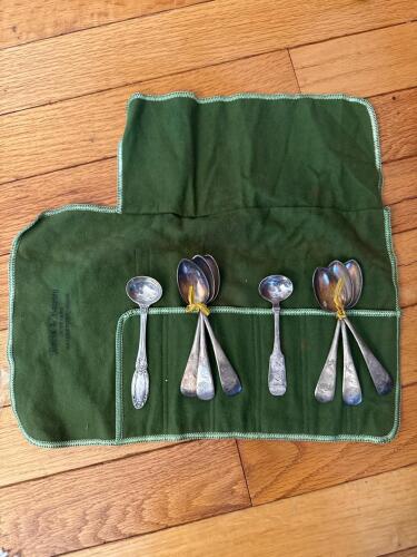 Antique Silverplate Teaspoons and Souvenir Spoons