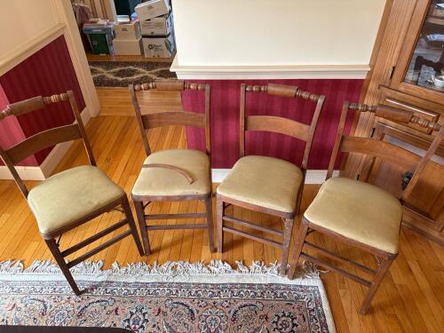 Folding Chairs by Adirondack Chair Co. with Turned Wood Backs