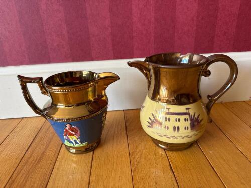 Lusterware Pitchers in Early 19th-Century Style