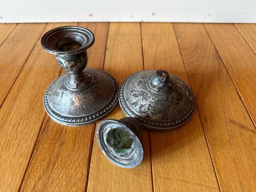 Weighted Sterling Silver Candle Holders