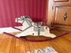 Folk Art Style Painted Wooden Rocking Horse - 2