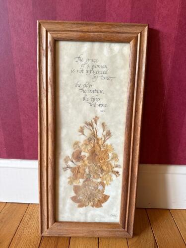 8" x16" Framed Pressed Flower Wall Art