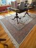 Large Persian-Style Wool Area Rug With Floral Medallion Design